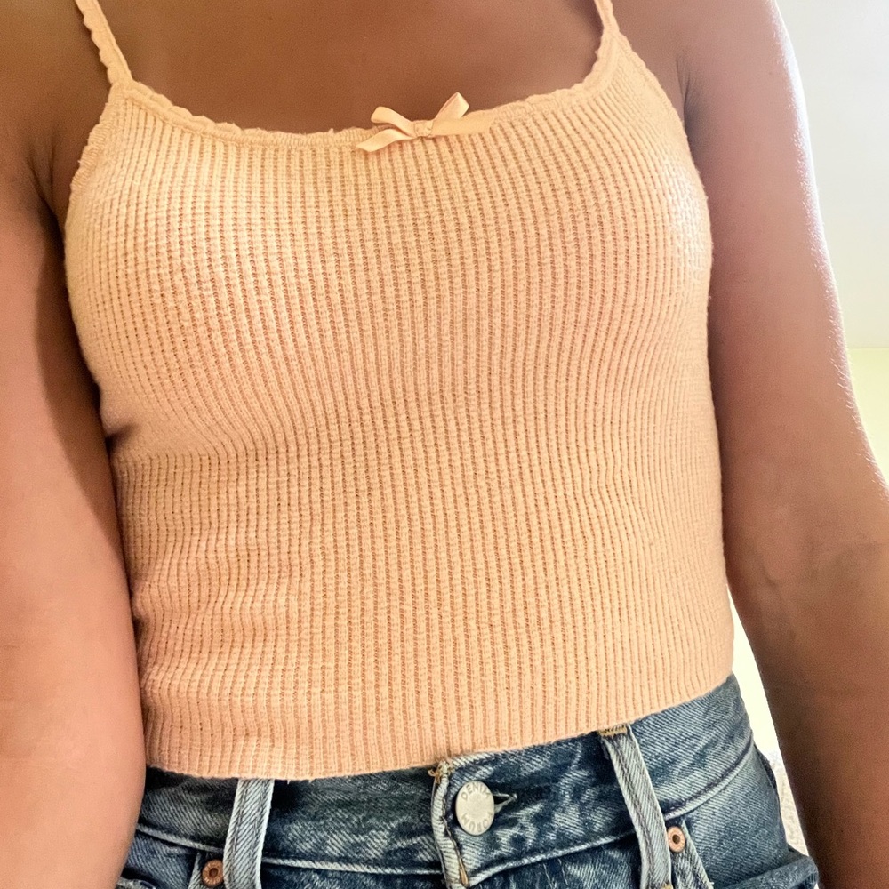 Pacsun knitted peachy tank (cropped)